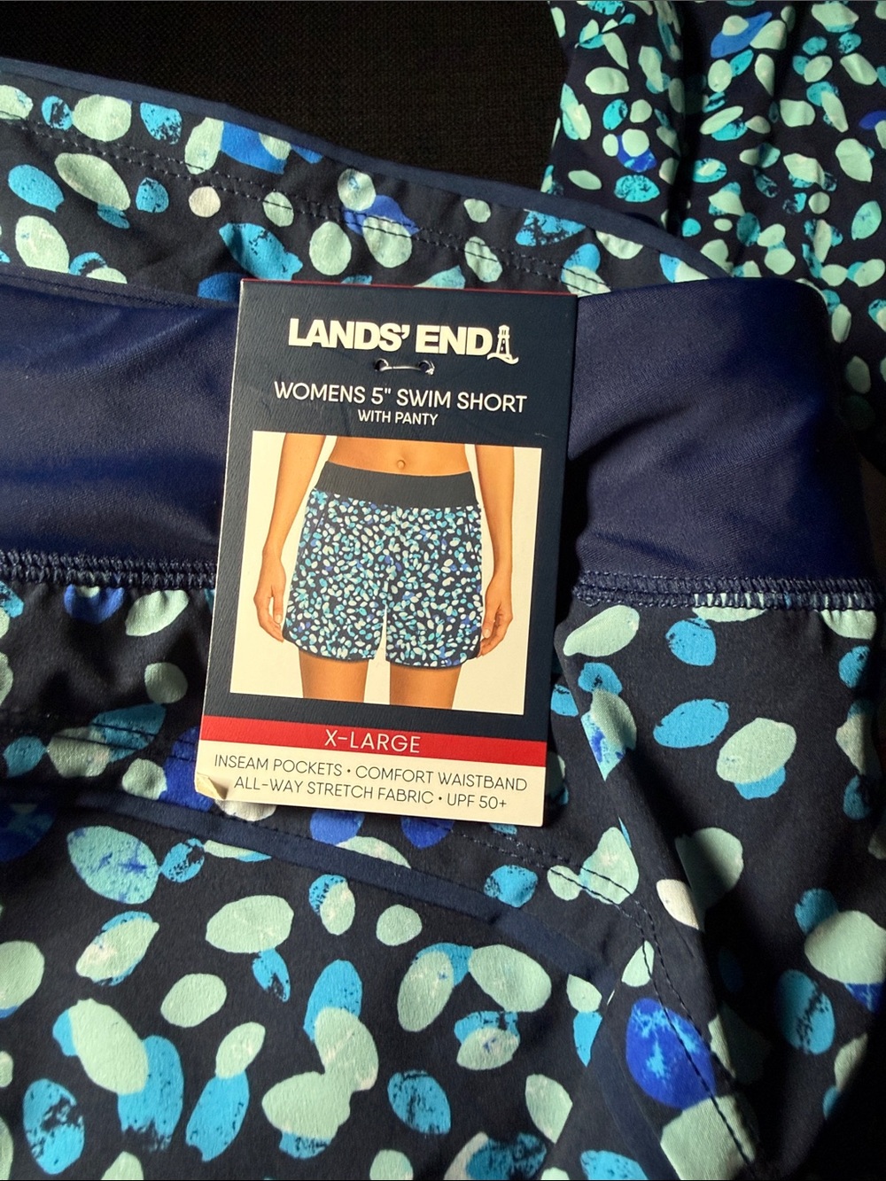 Lands' End Women's Swim Shorts with Panty, Size Medium, Large, X Large, XX Large - Picture 6 of 8